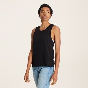 New! ITALIC relaxed stretch TANK TOP XS